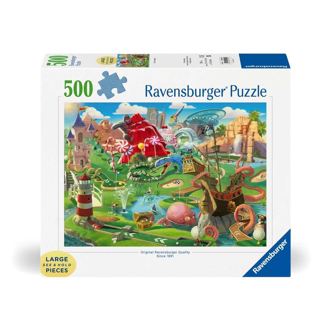 box for Putt Putt Paradise Large Format 500-Piece Puzzle By Ravensburger