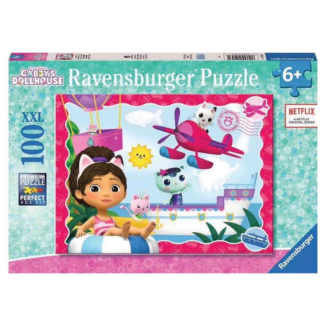 box for Gabby's Dollhouse Cat Adventures 100-Piece Puzzle By Ravensburger