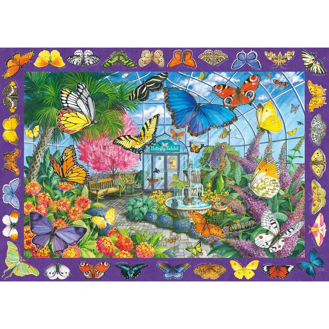 artwork for Butterfly Place Large Format 500-Piece Puzzle By Ravensburger
