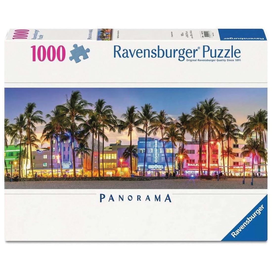 Night Glow on Ocean Drive 1000-Piece Panorama Puzzle By Ravensburger
