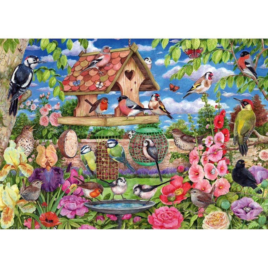 artwork for A Bird's Banquet 1000-Piece Puzzle By Ravensburger