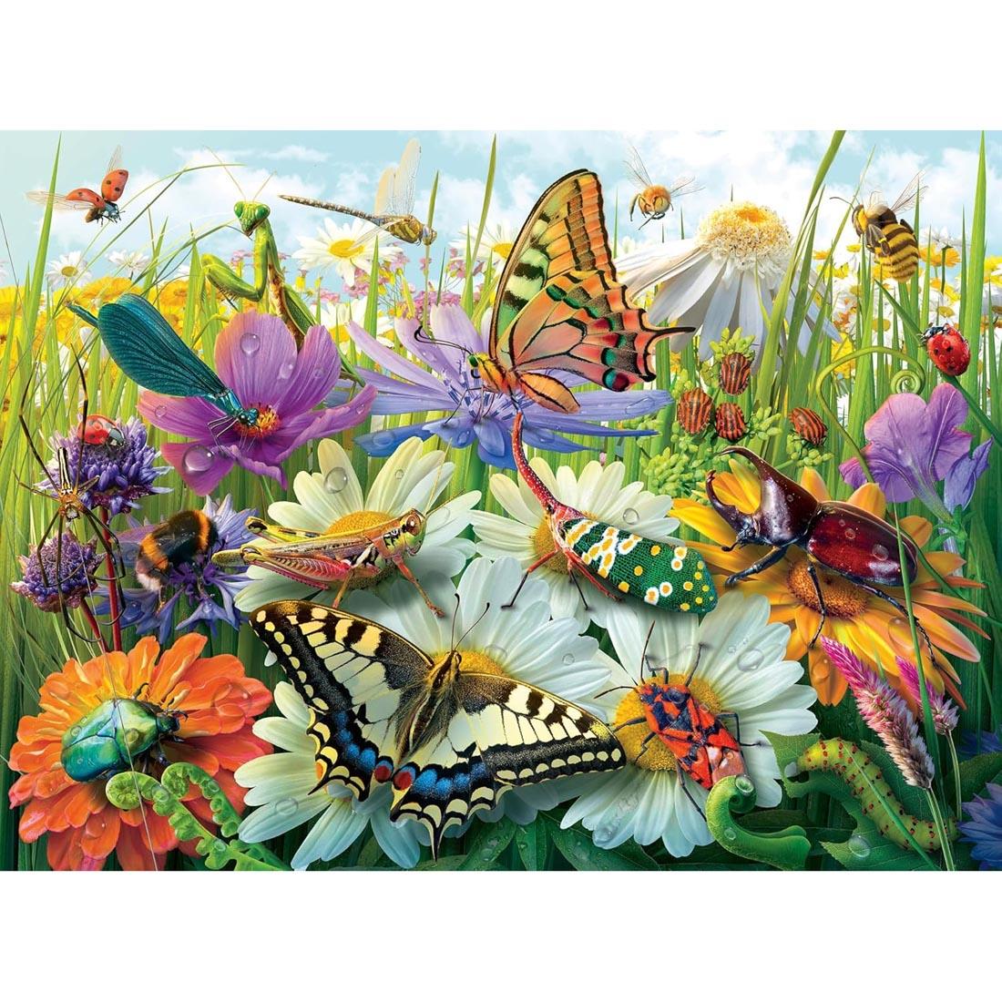 artwork for Wonderful World of Insects 100-Piece Puzzle By Ravensburger