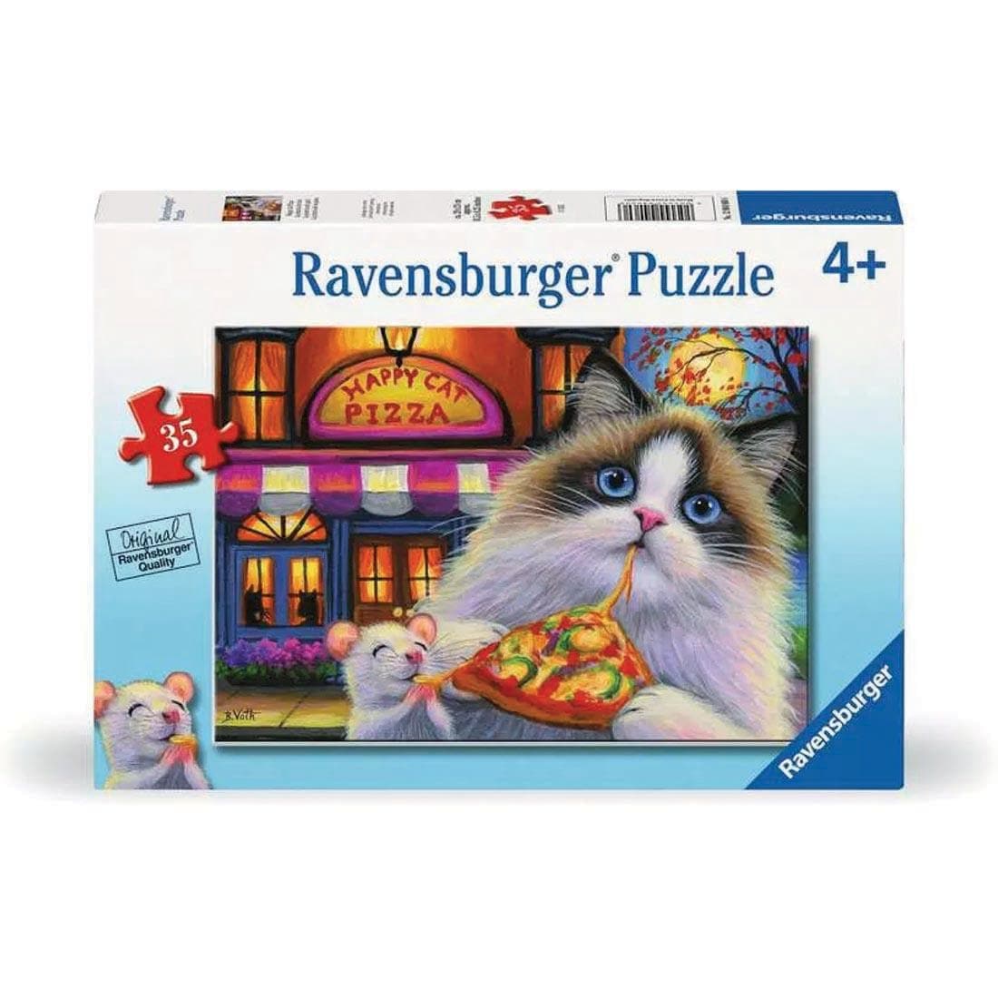 Happy Cat Pizza 35-Piece Puzzle By Ravensburger