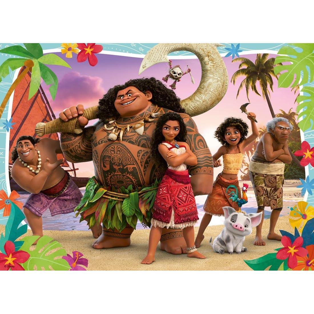 scene of one of the Disney's Moana 2 100-Piece Puzzles By Ravensburger