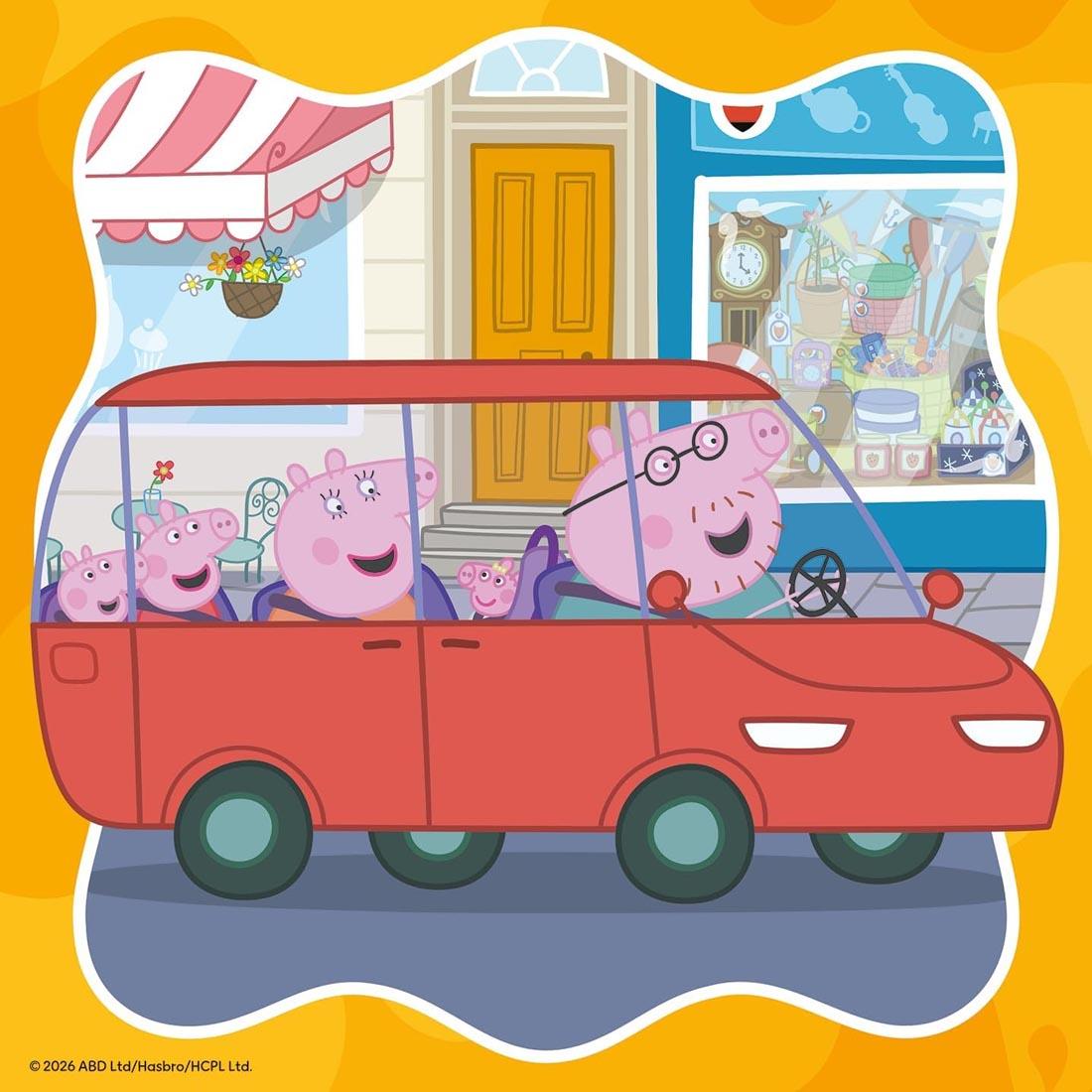 artwork for one of the Peppa Pig Family Firsts 49-Piece Puzzles By Ravensburger