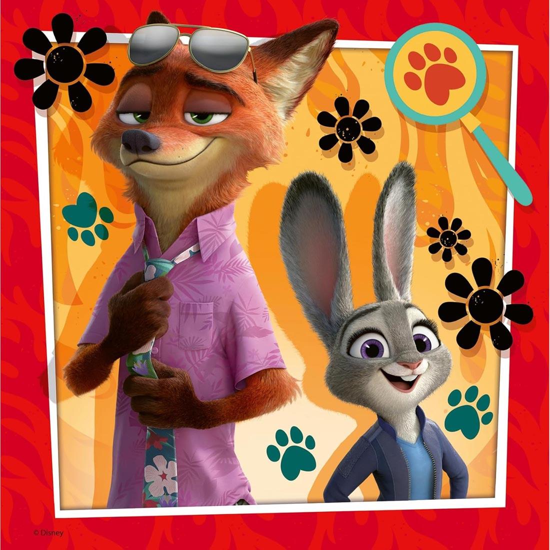 artwork for one of the Zootopia 2 49-Piece Puzzles By Ravensburger