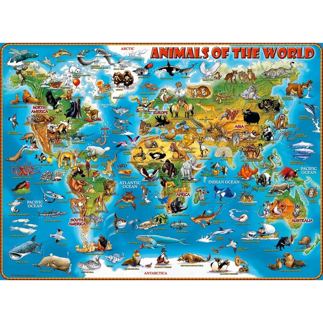 scene of Animals of the World 300-Piece Puzzle By Ravensburger