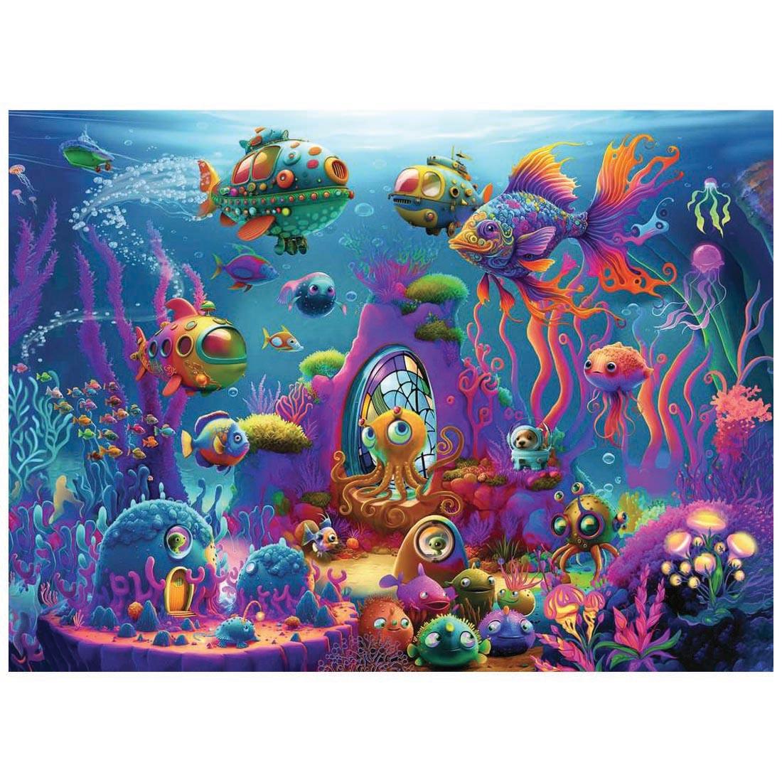 completed Alien Ocean 150-Piece Puzzle By Ravensburger