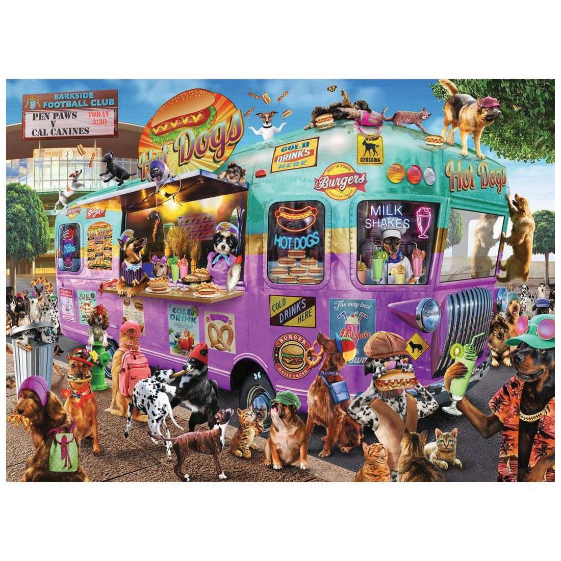 completed Hot Diggity Dogs 300-Piece Puzzle By Ravensburger