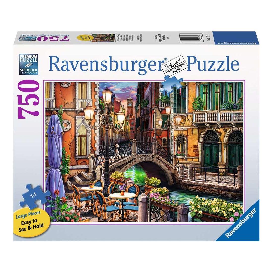 box for the Venice Twilight Large Format 750-Piece Puzzle By Ravensburger