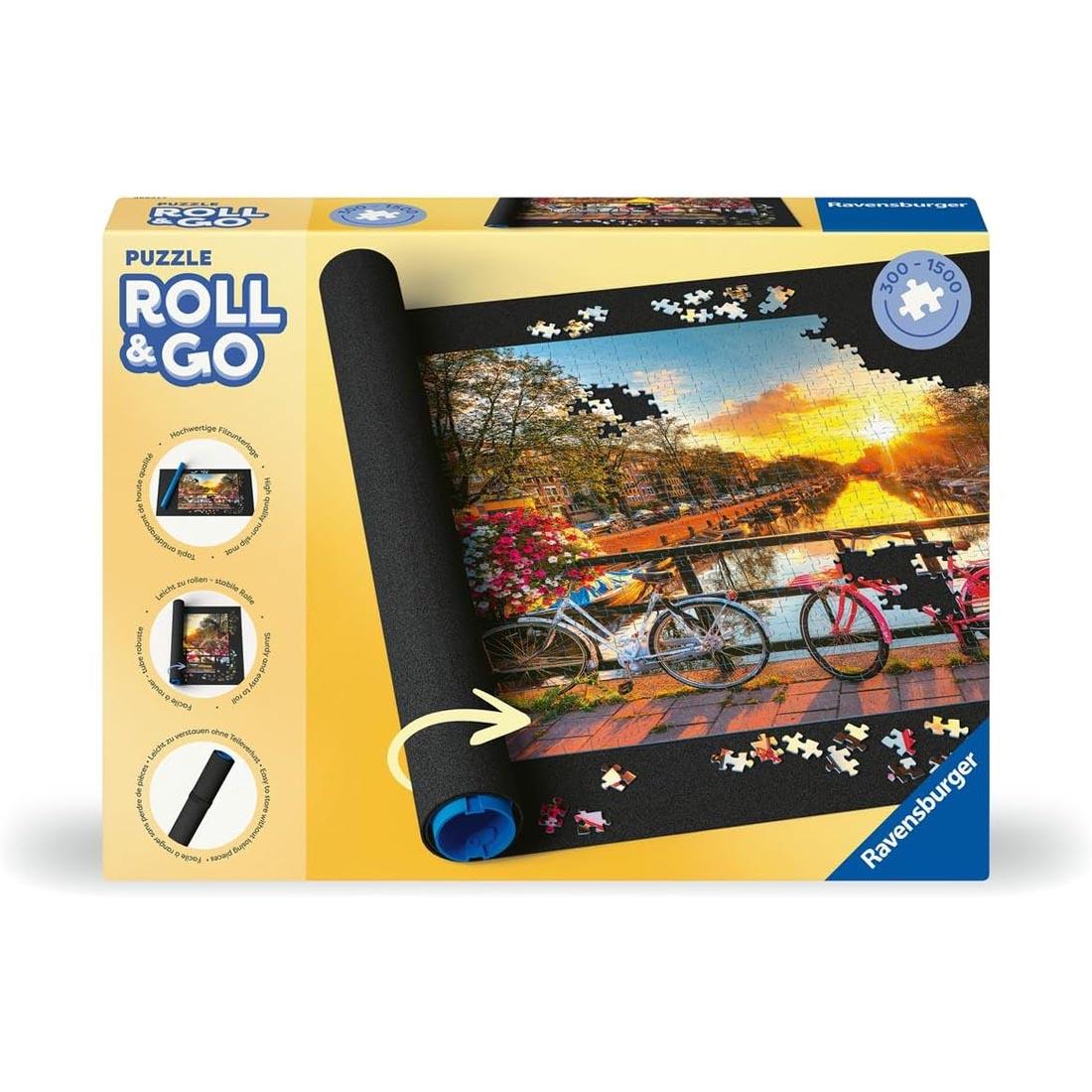 Front pakage of Puzzle Roll & Go! Mat by Ravensburger