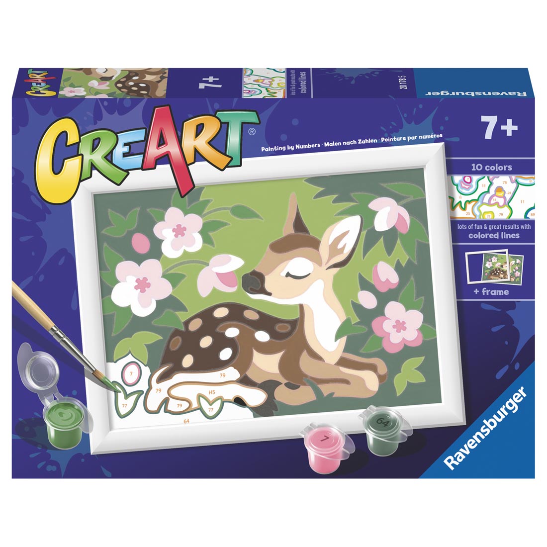 Floral Fawn Kids Paint By Number Set By Ravensburger