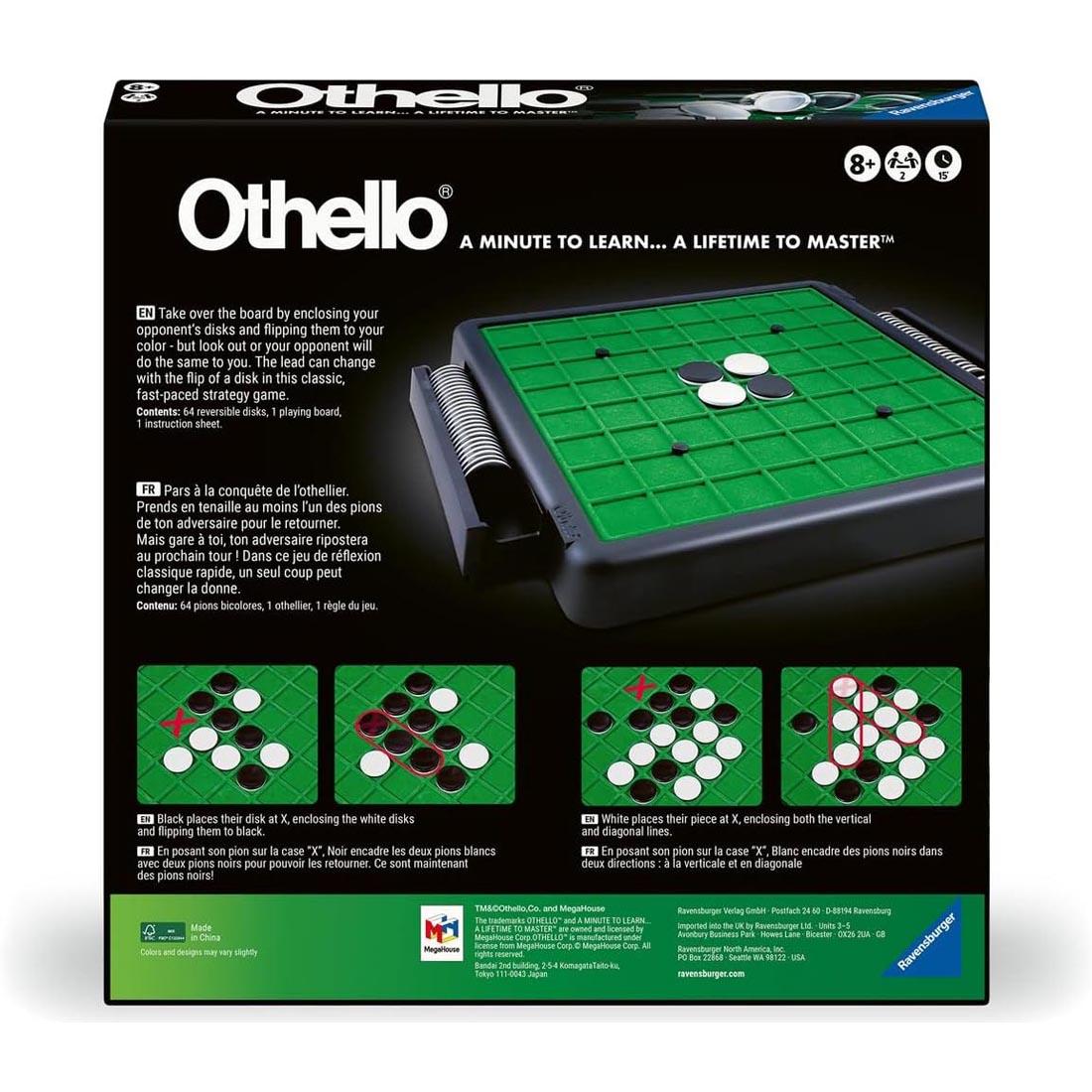 back of package of the Othello Game