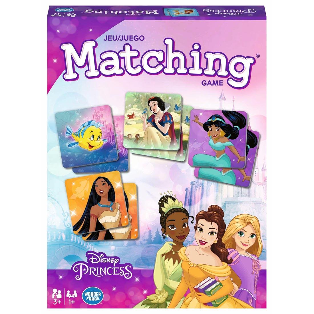 front of box for Disney Princess Matching Game By Ravensburger