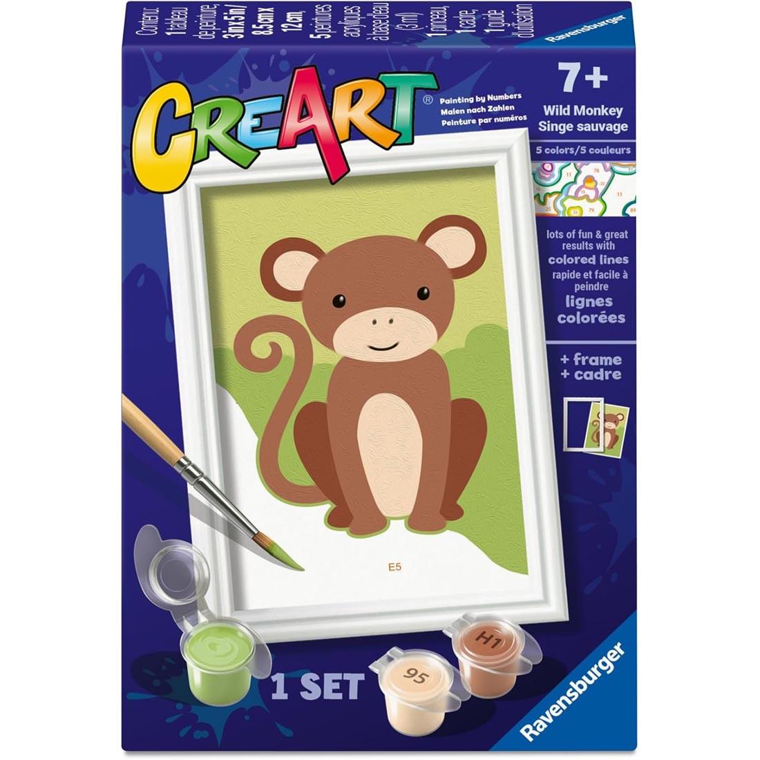Wild Monkey Kids Paint By Number Set By Ravensburger