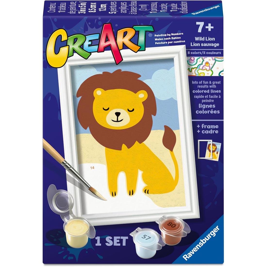 Wild Lion Kids Paint By Number Set By Ravensburger