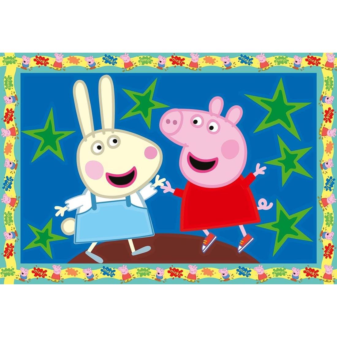 completed example from Peppa Pig Kids Paint By Number Junior Set By Ravensburger