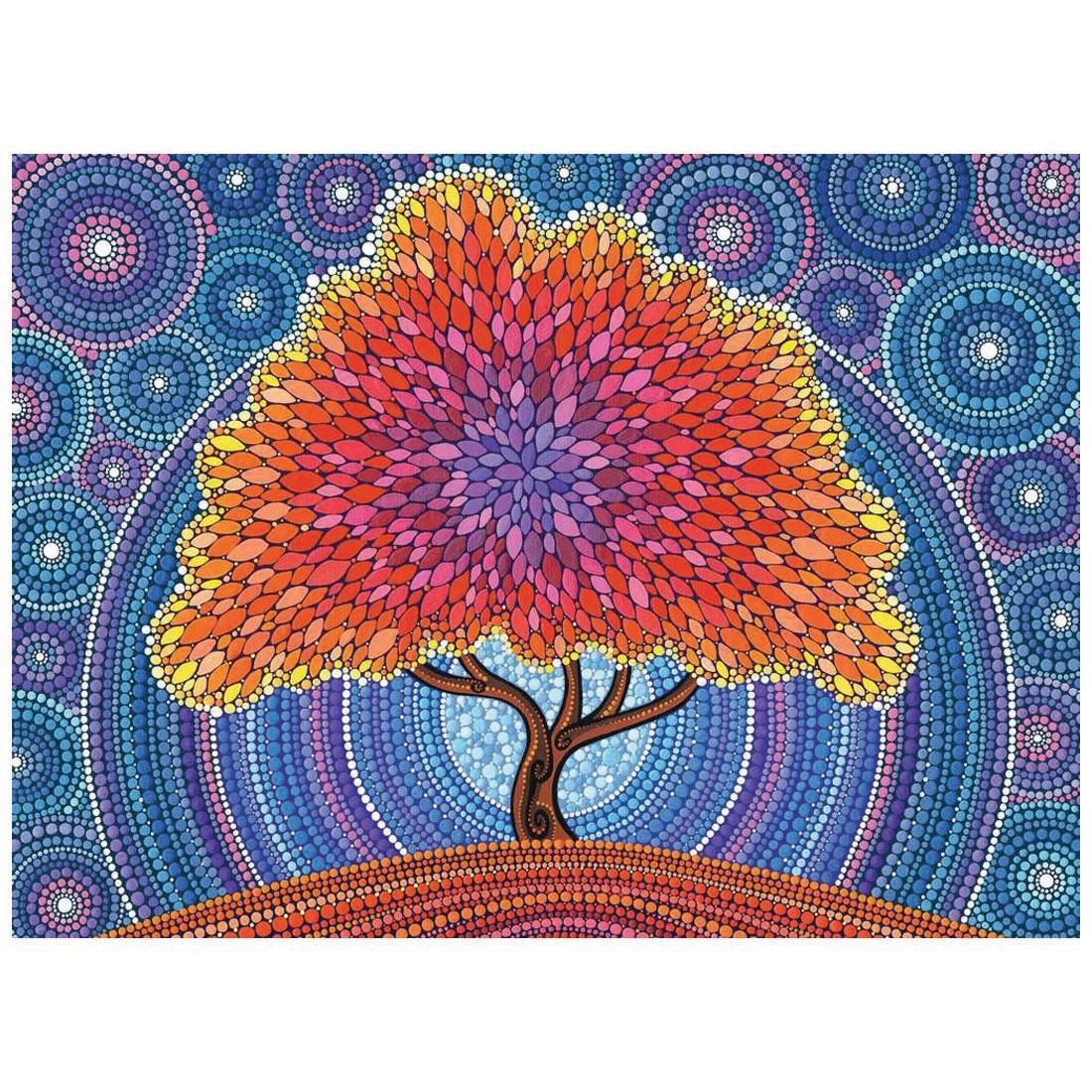 completed Color Your World Series Tree Of Life 500-Piece Puzzle By Ravensburger