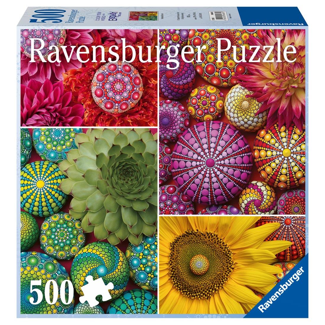 box for Color Your World Series Mandala Blooms 500-Piece Puzzle By Ravensburger