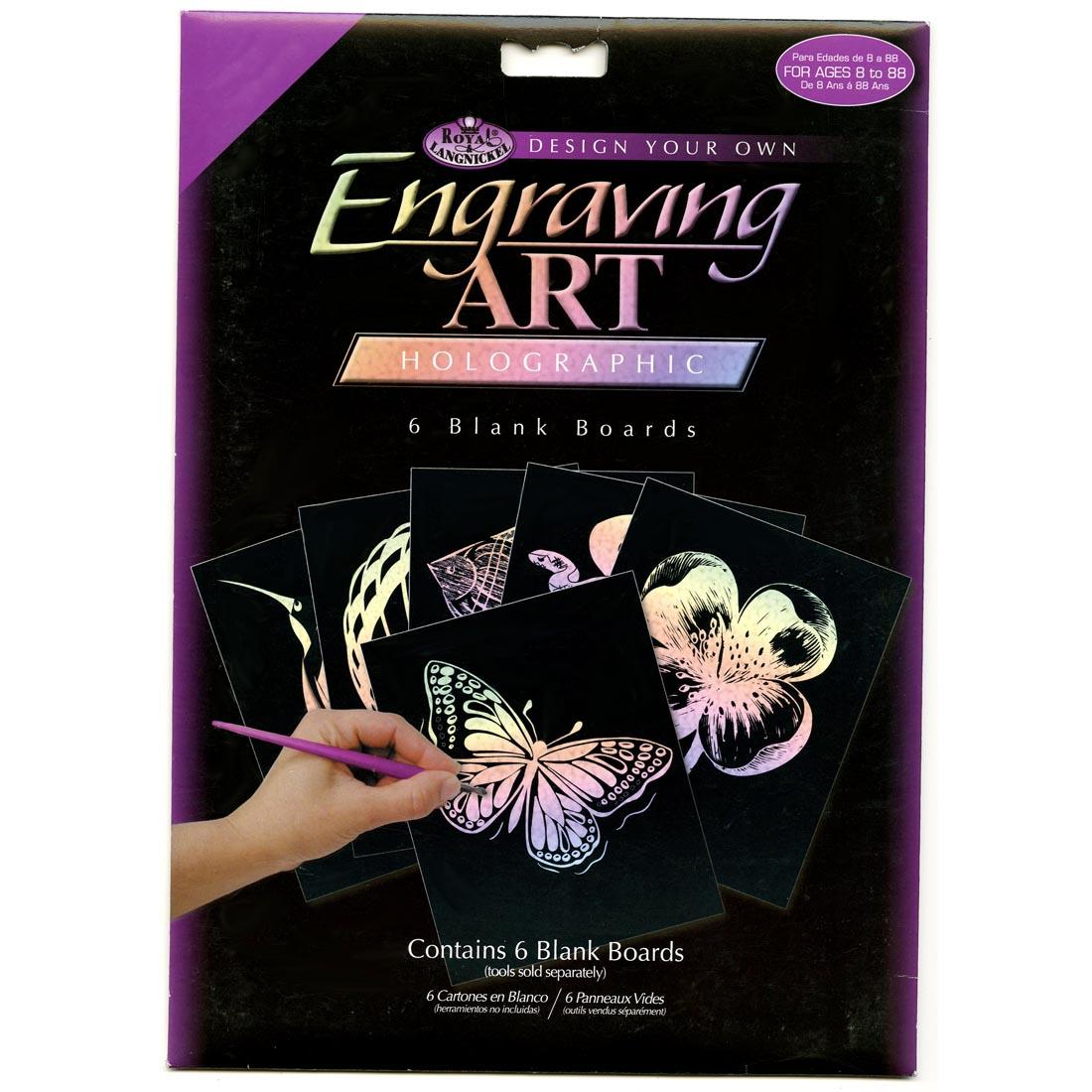 package of Royal & Langnickel Holographic Engraving Art Boards