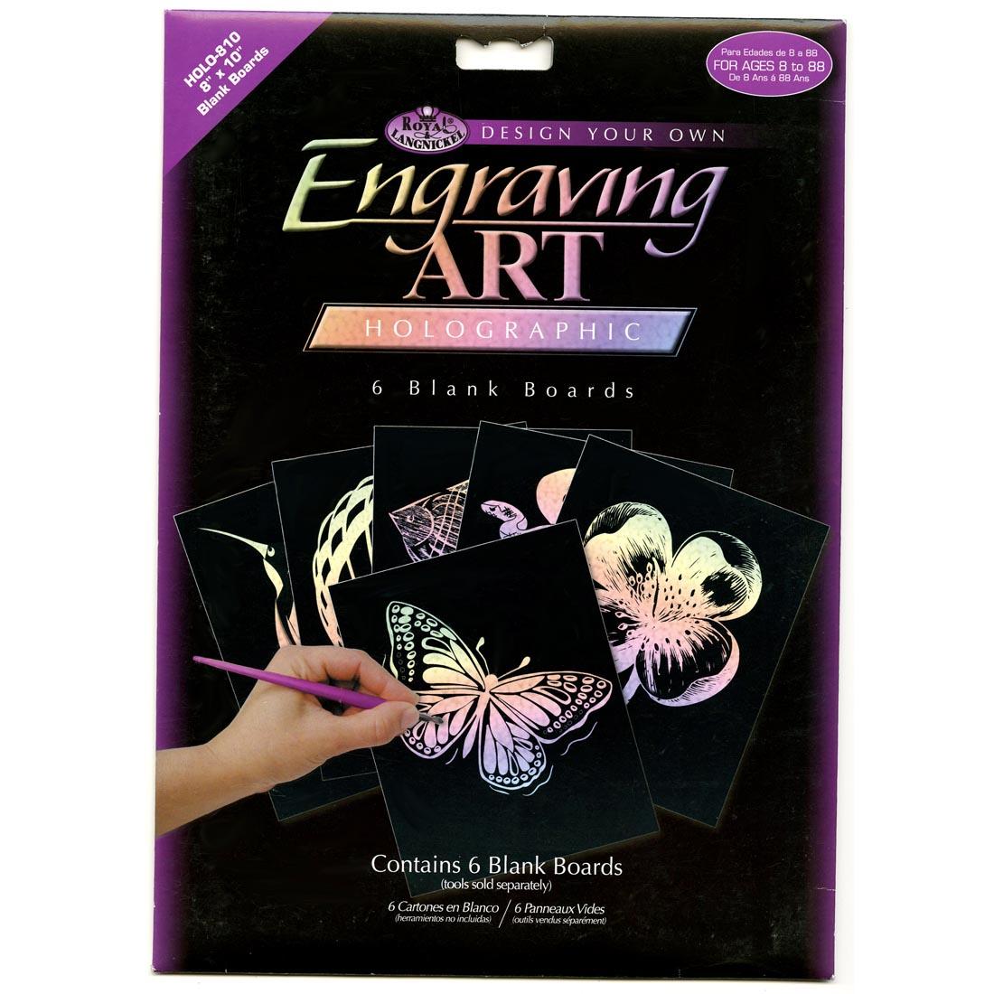 package of Royal & Langnickel Holographic Engraving Art Boards