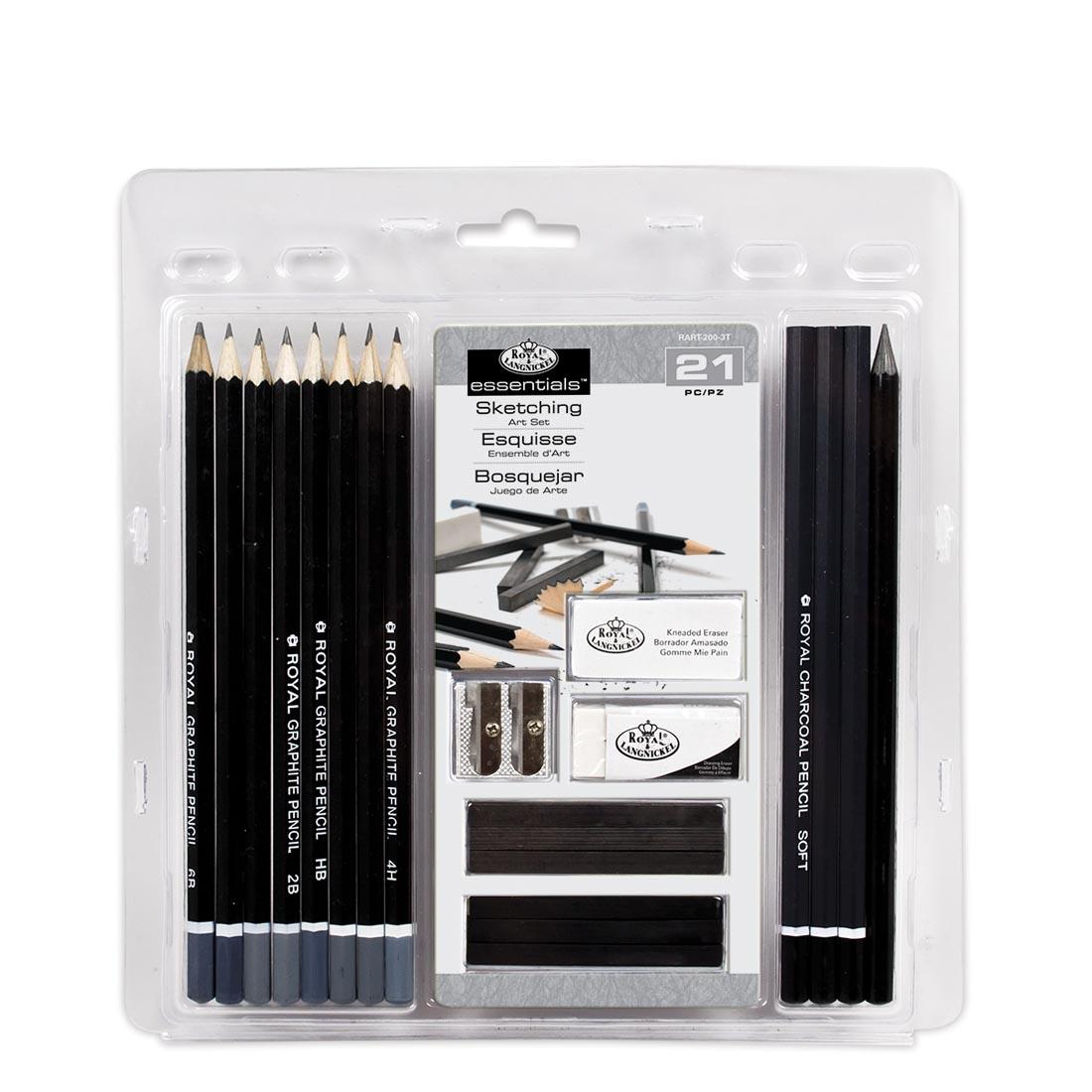 Royal & Langnickel Essentials Sketching Art Set, shown in package