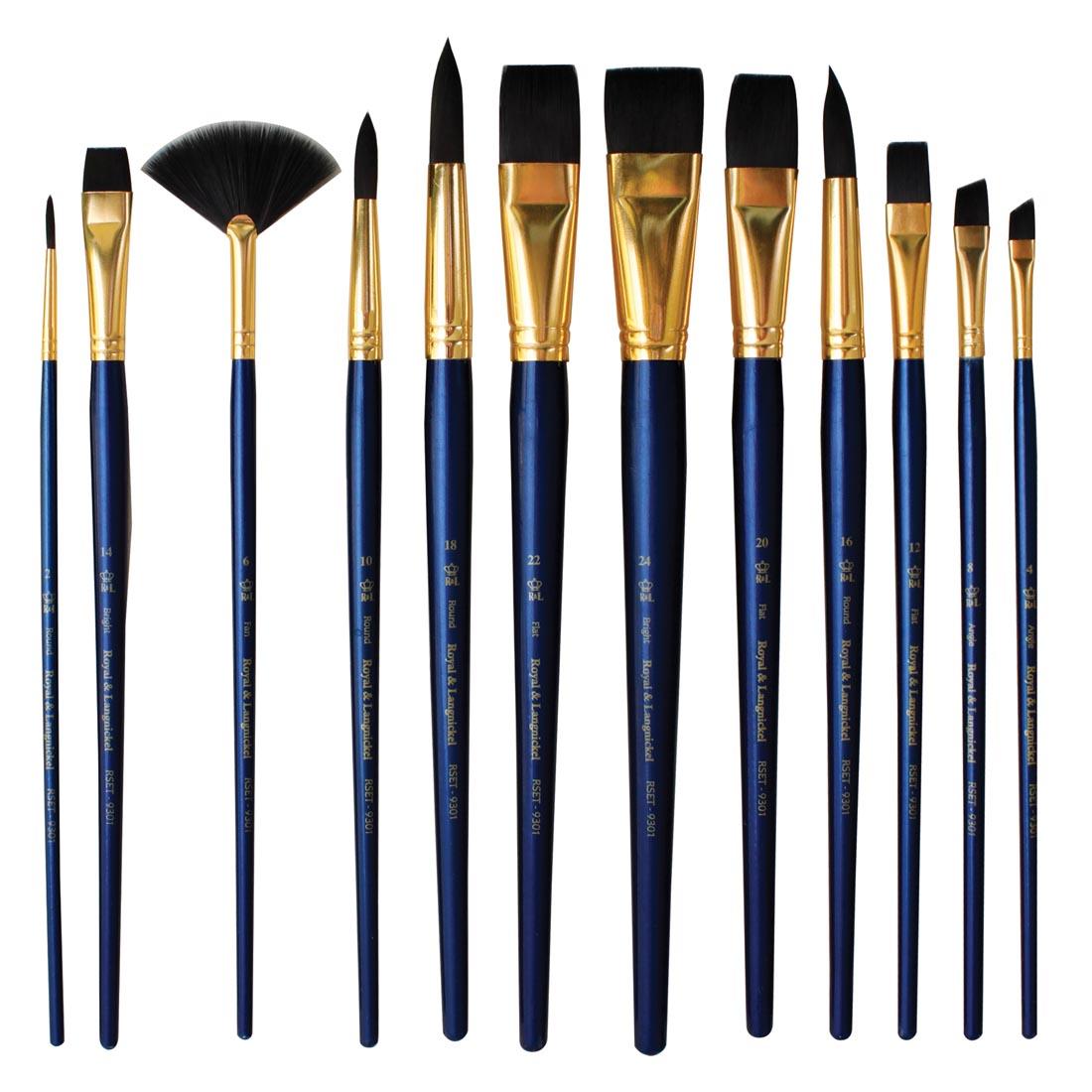 Royal & Langnickel Black Taklon 12-Brush Value Pack