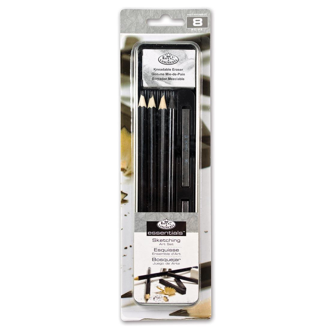 Royal & Langnickel Essentials Mini Sketching Art Set, shown in package