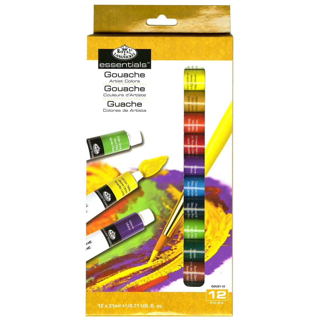 Royal & Langnickel Essentials 12-Color Gouache Set Package