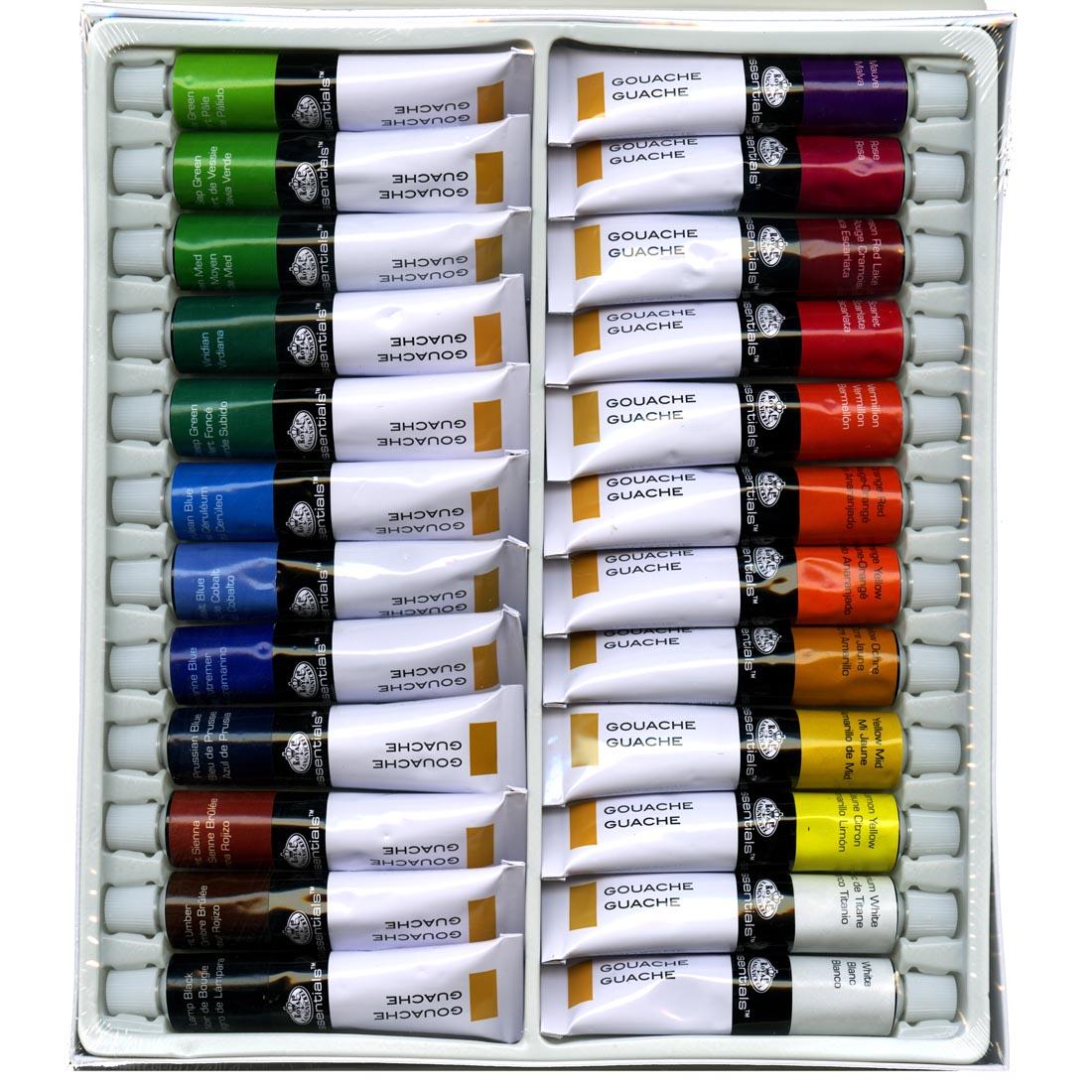 tubes from the Royal & Langnickel Essentials 24-Color Gouache Set