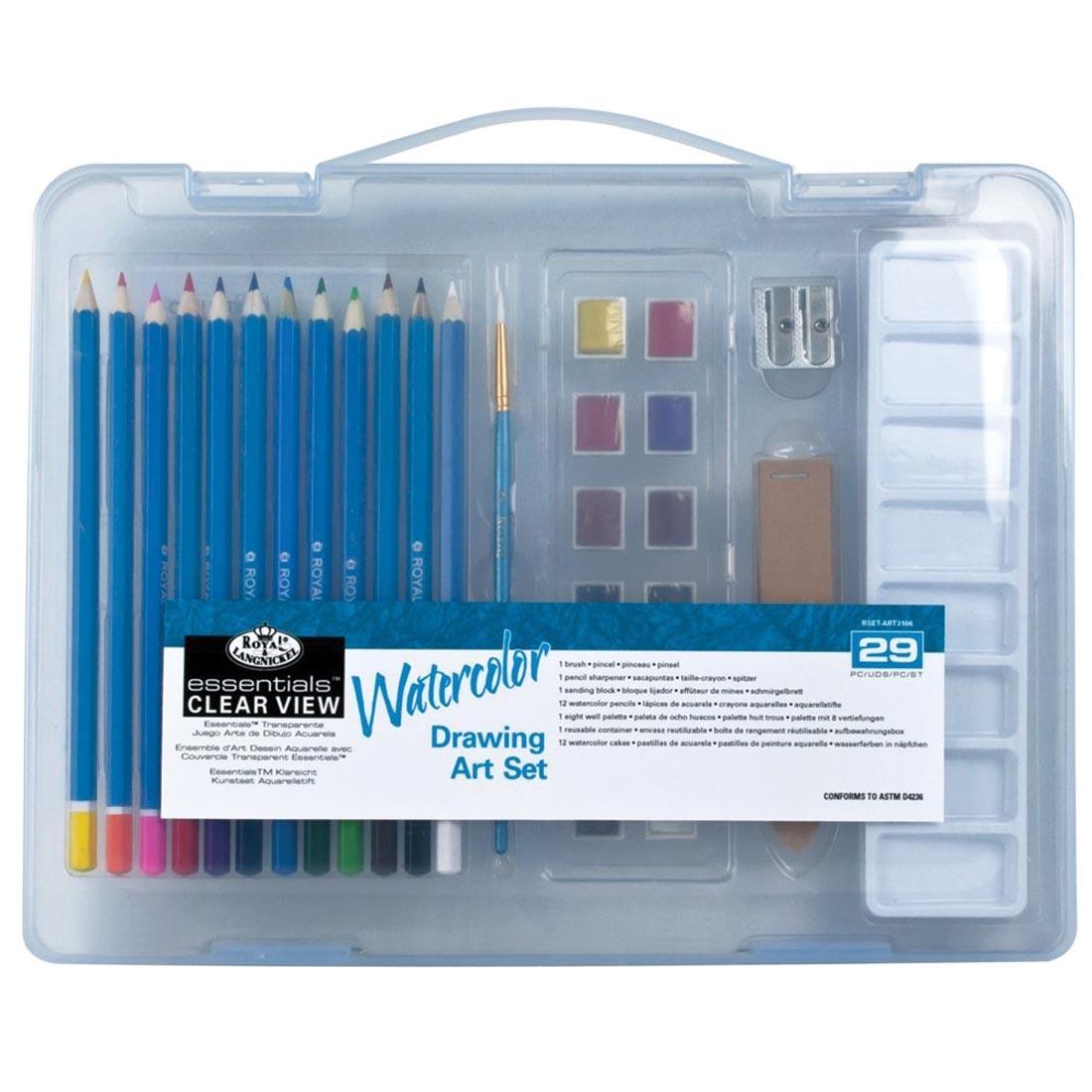 Royal & Langnickel Essentials Clear View Watercolor Drawing Art Set
