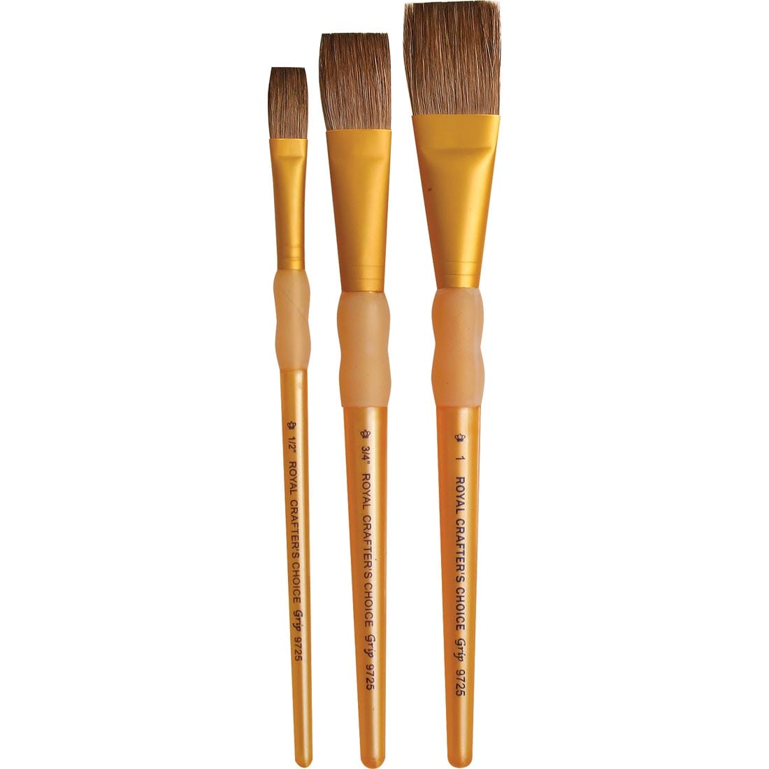 Royal & Langnickel Crafter's Choice Camel Hair Flat 3-Brush Set