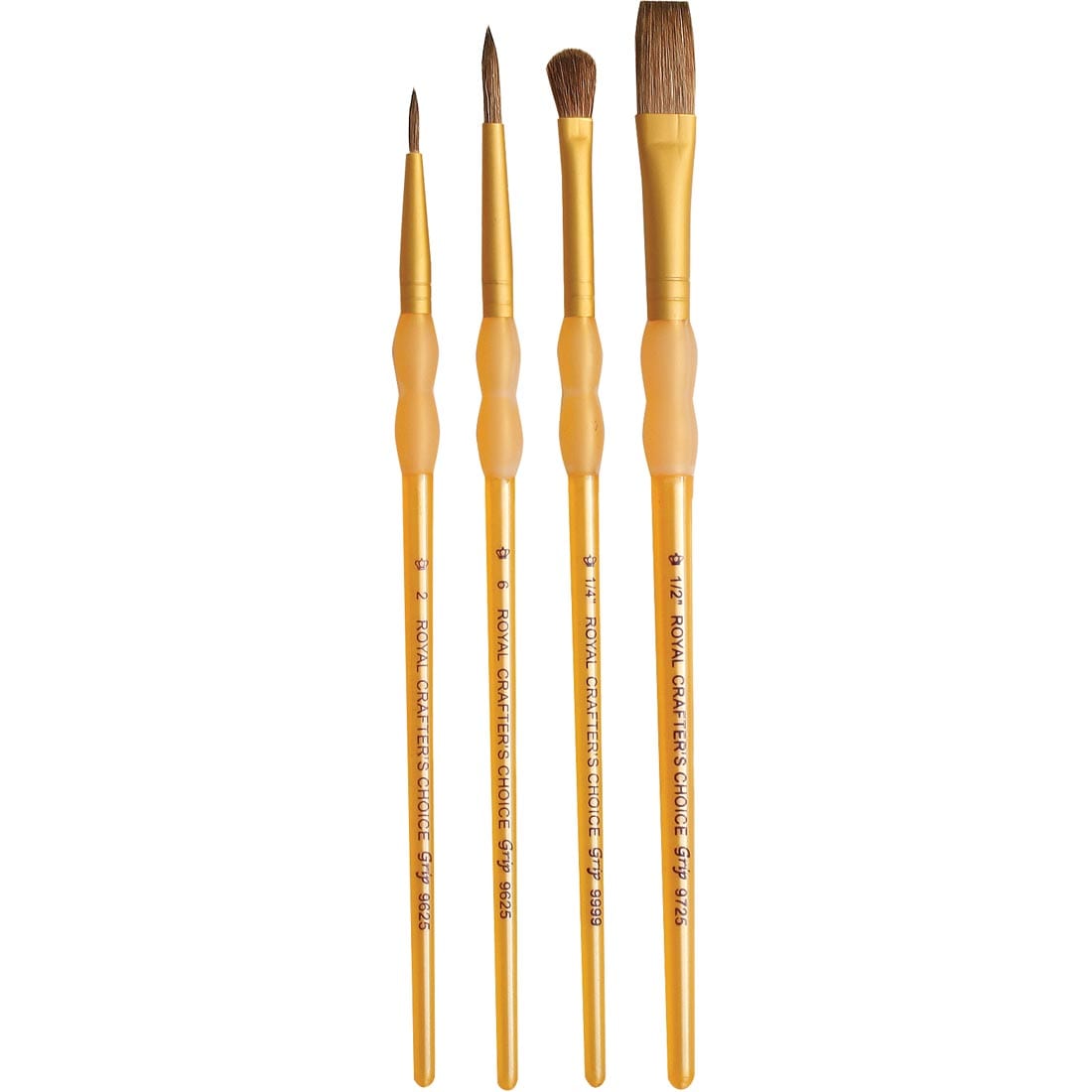 Royal & Langnickel Crafter's Choice Camel Hair Combo 4-Brush Set