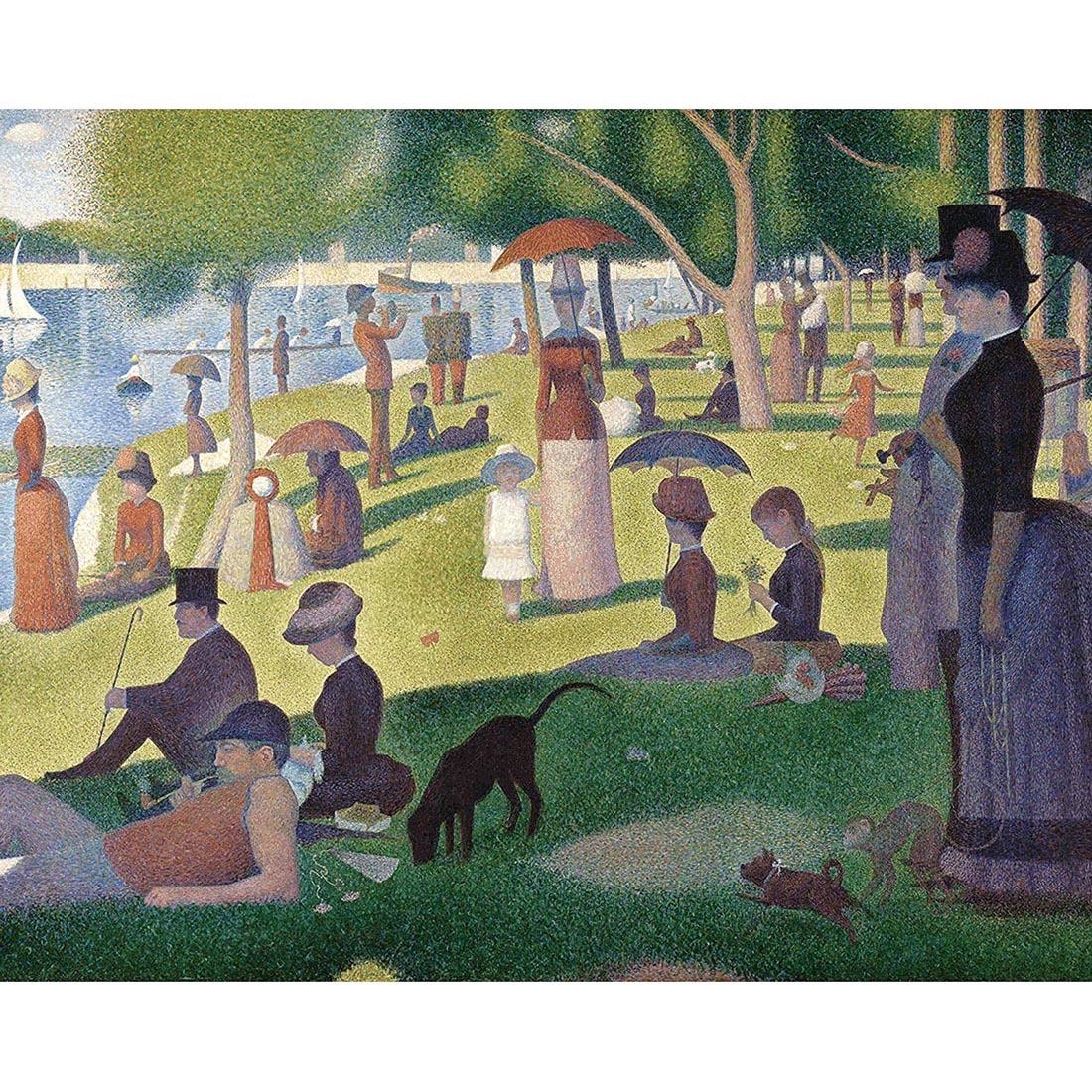A completed example of the Royal & Langnickel Paint Your Own Masterpiece: A Sunday on La Grande Jatte