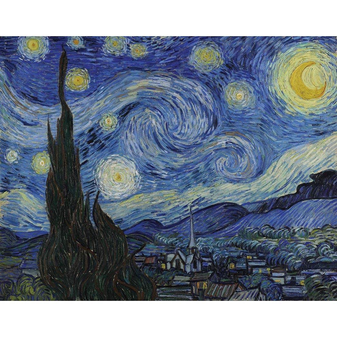 A completed example of the Royal & Langnickel Paint Your Own Masterpiece: Starry Night