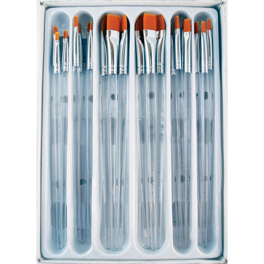 Royal & Langnickel Clear Choice Gold Taklon Flat Brush Assortment