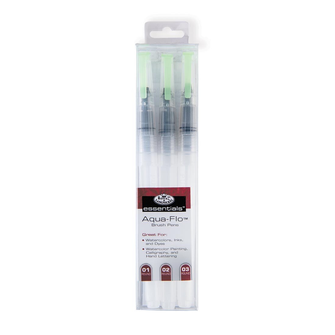 Aqua-Flo Round 3-Brush Pen Set by Royal & Langnickel Essentials