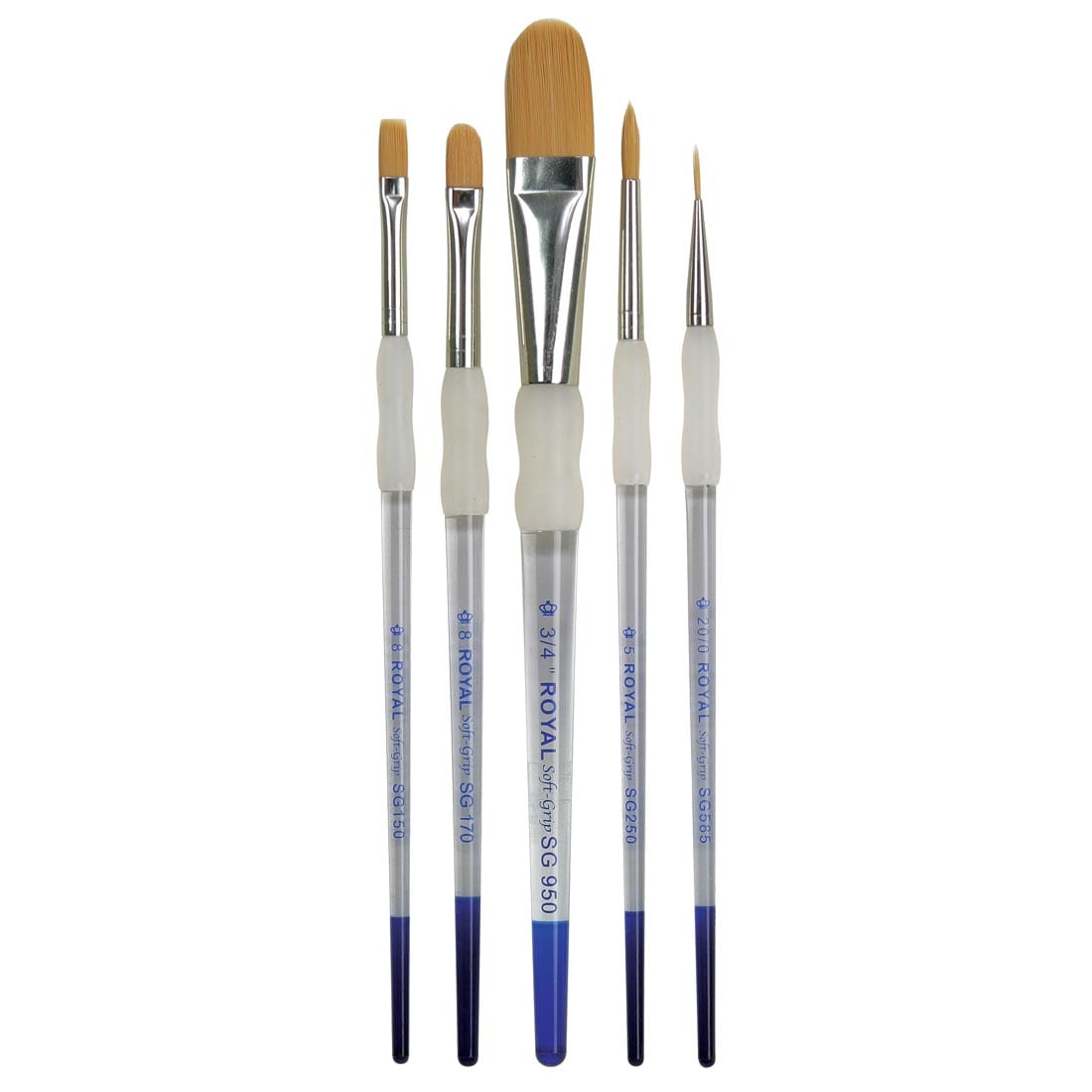 Royal & Langnickel Soft Grip Gold Taklon Starter Brush Set