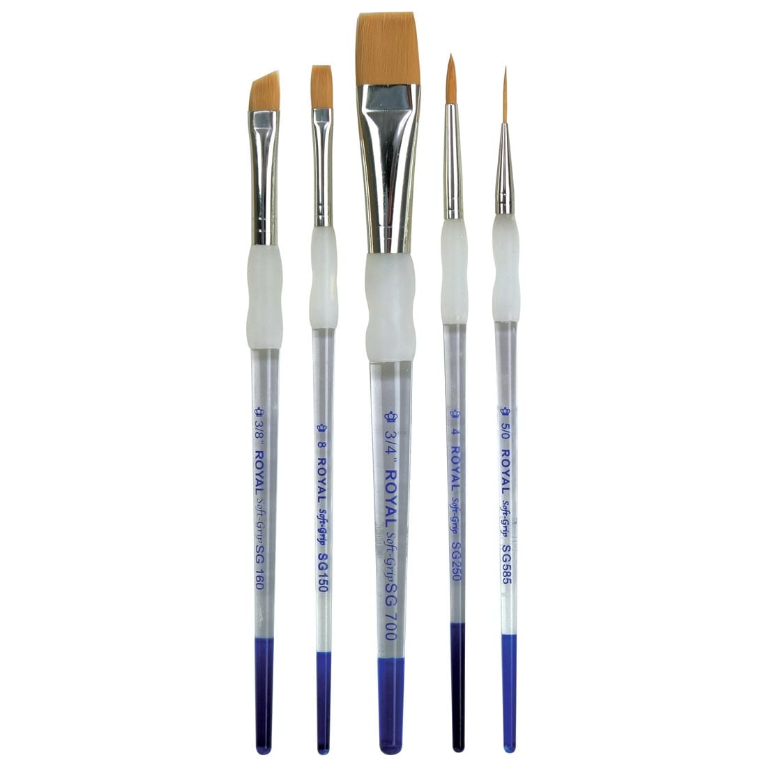 Royal & Langnickel Soft Grip Gold Taklon Beginner Brush Set