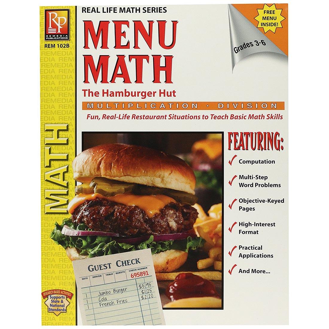 Menu Math Book The Hamburger Hut