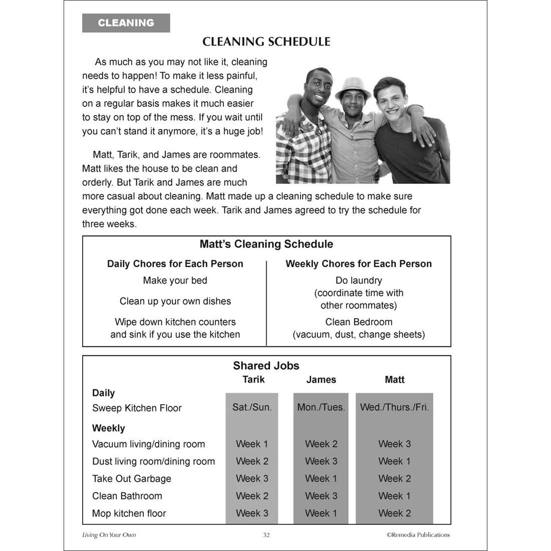 sample page from the Living On Your Own Book