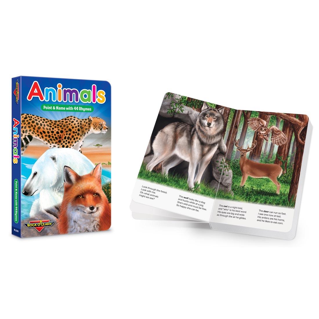 Animals Board Book shown both closed and open