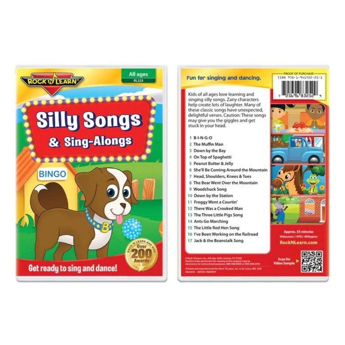 front and back of the case for Silly Songs & Sing-Alongs DVD