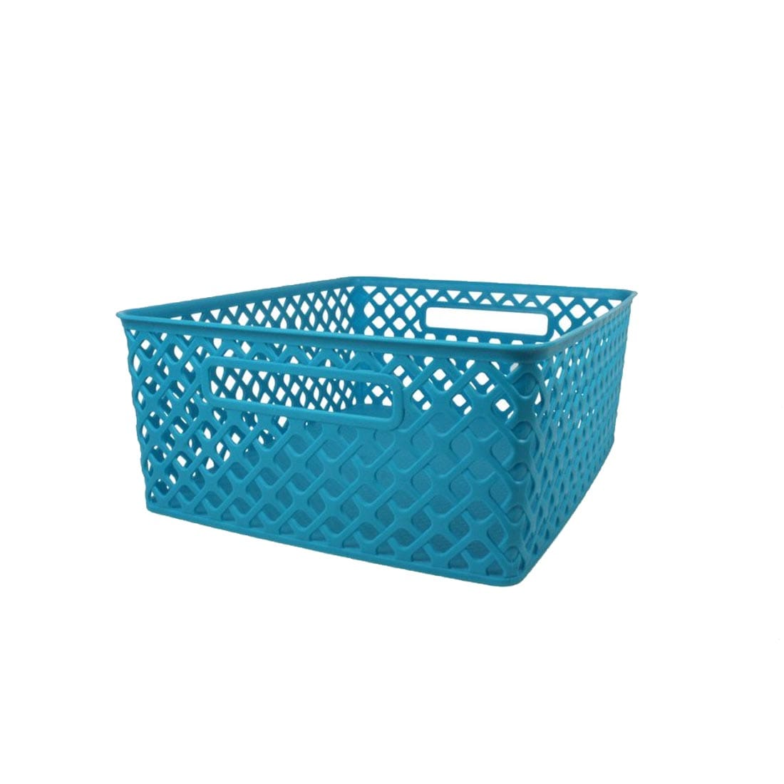 Romanoff Products Medium Turquoise Weave Storage Basket