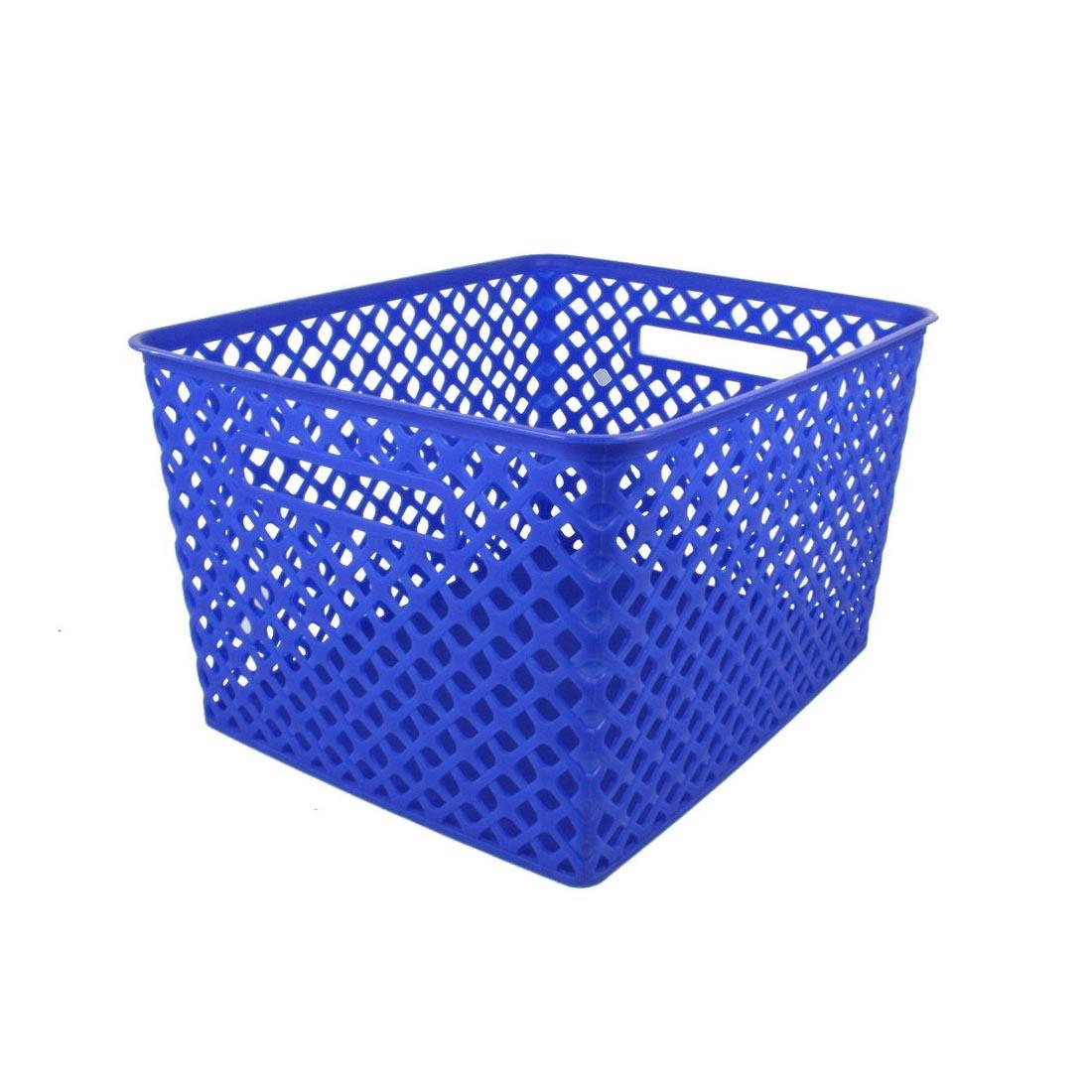 Large Blue Weave Storage Basket