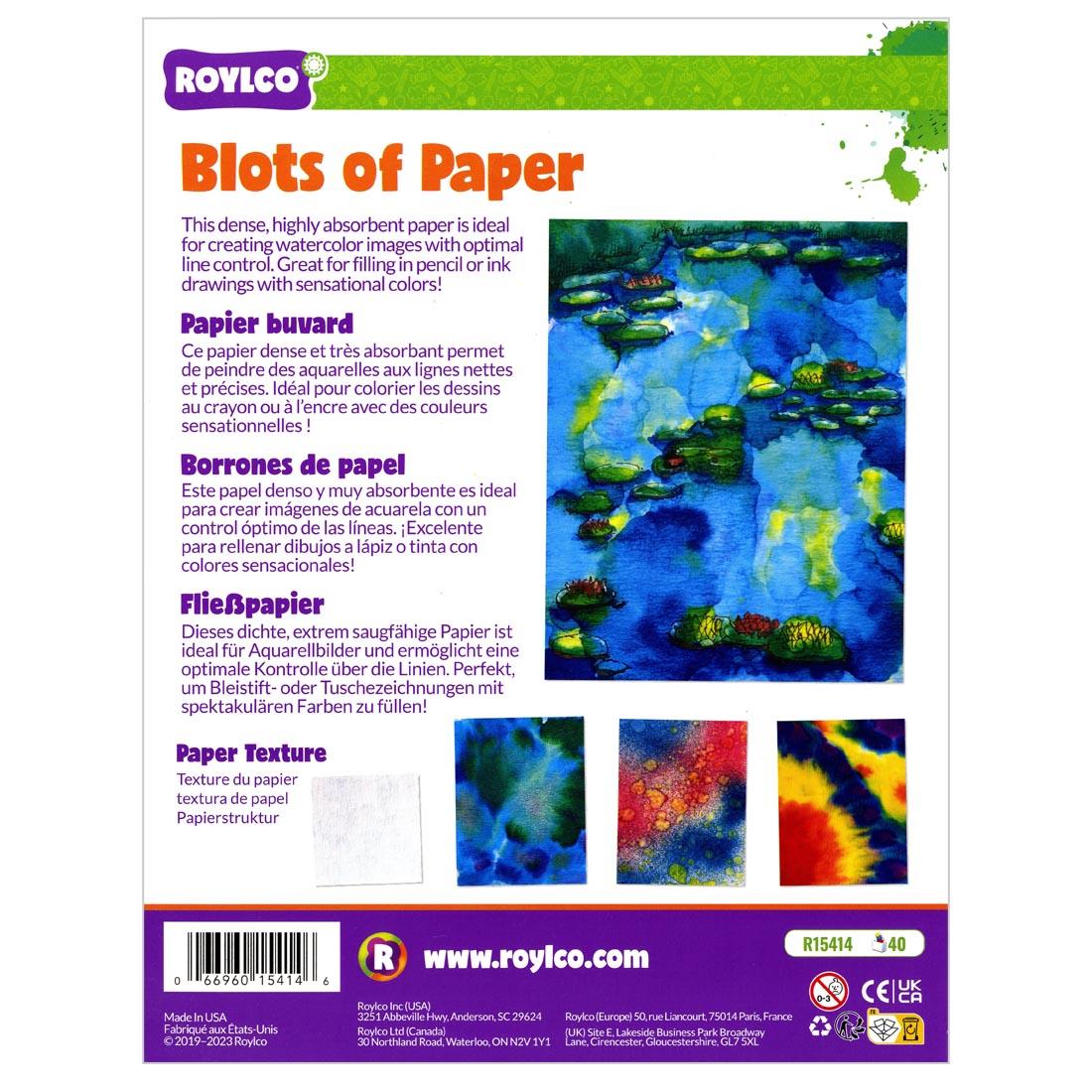 Package of Roylco Blots of Paper