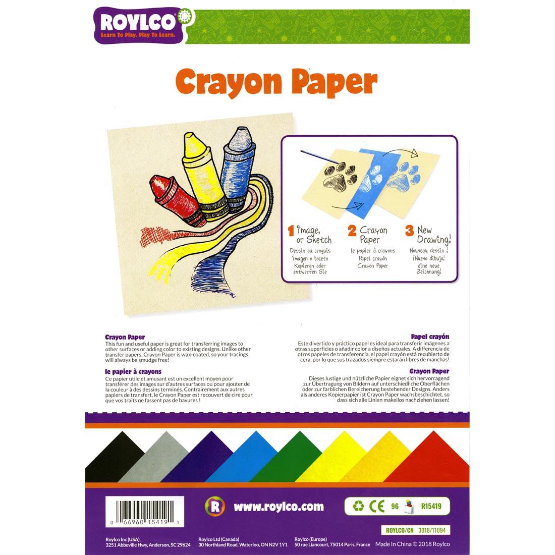Roylco Crayon Paper