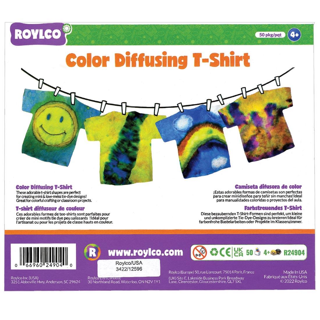 Package for Roylco Color Diffusing T-Shirts