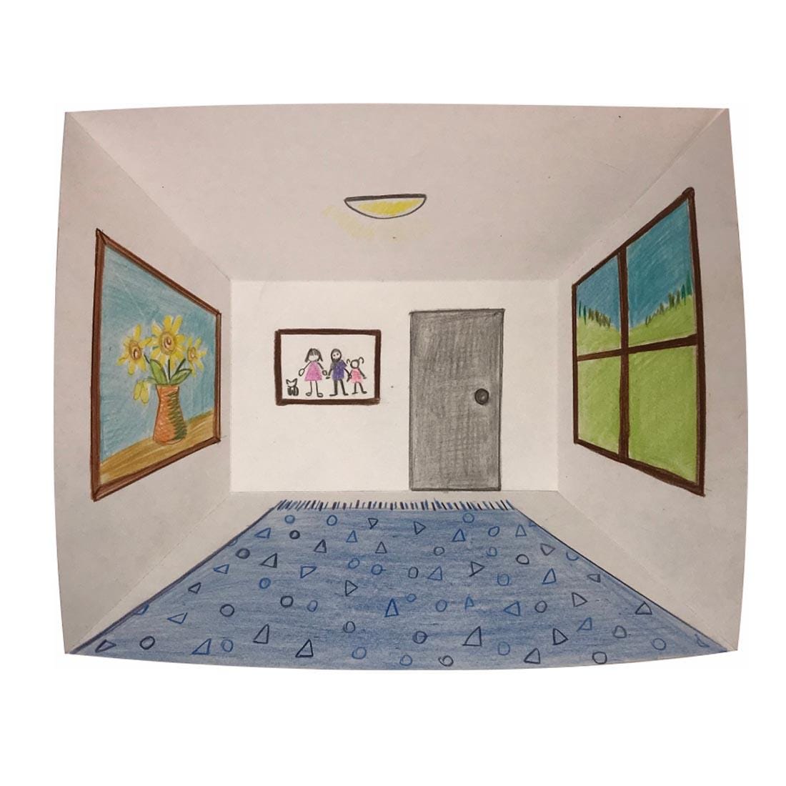 drawing made with Roylco Perfect Perspective Room