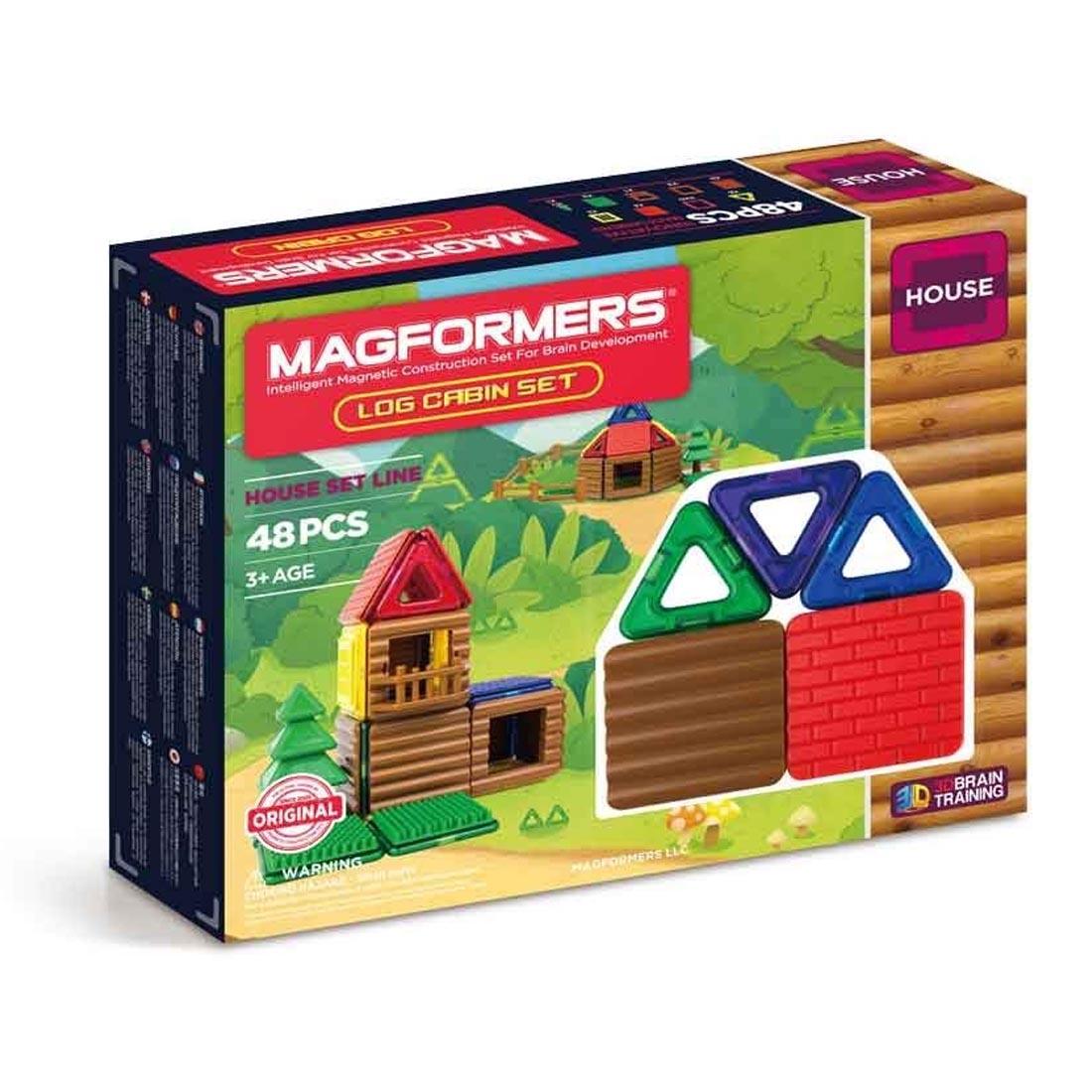 Magformers 48-Piece Log Cabin Set